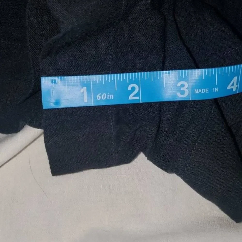 NWT May You Be Black Linen Casual Shorts XXL